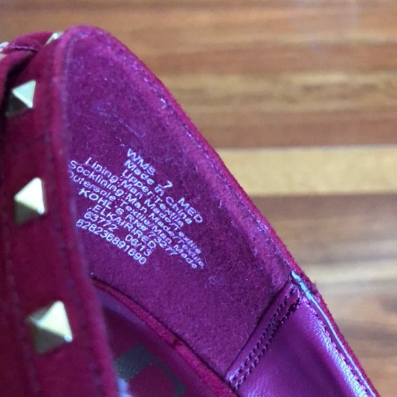 Elle Red Bow Studded Heels - Picture 6 of 7